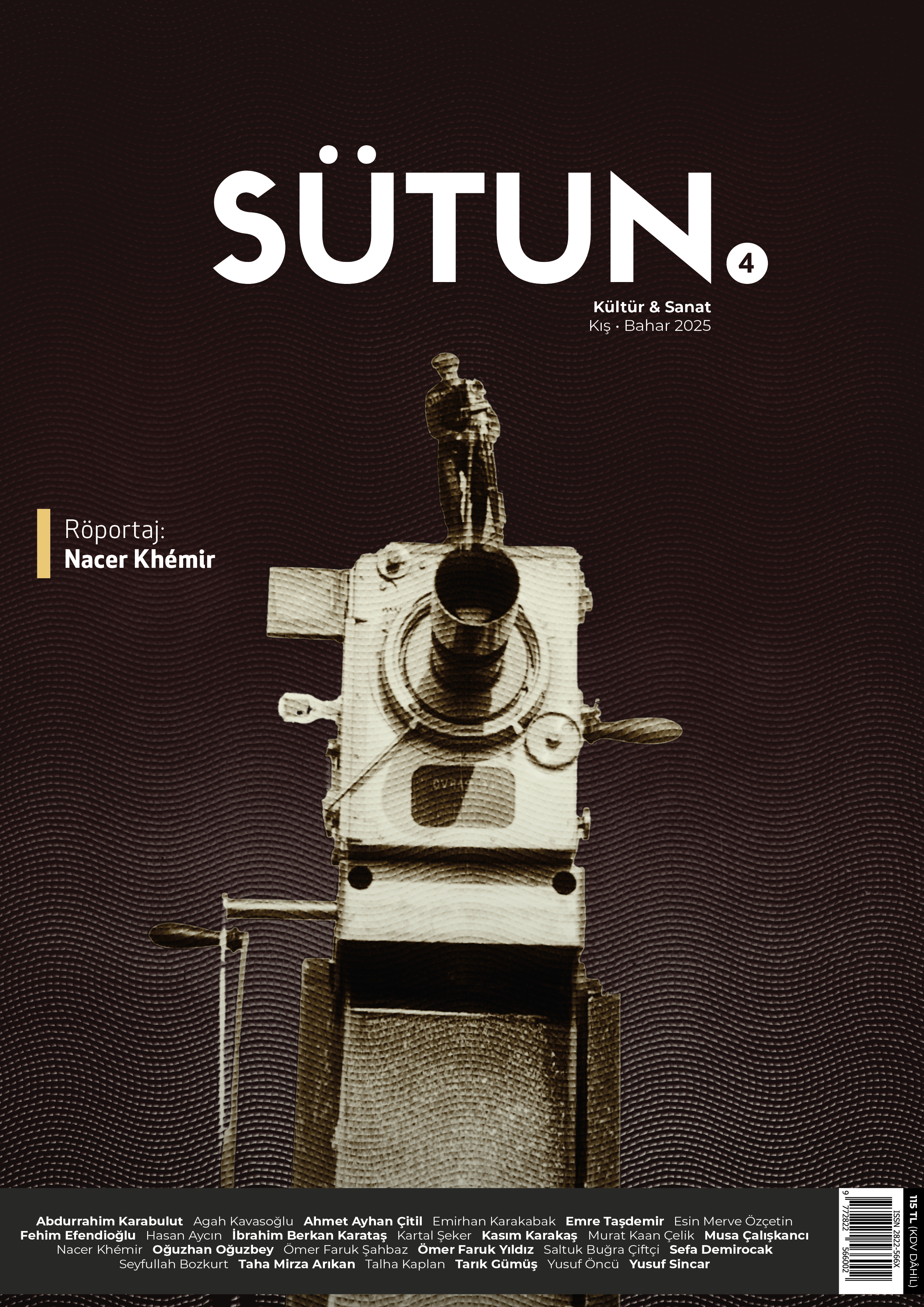 Sütun Dergi Issue 4 cover, Winter–Spring 2025, Nacer Khémir interview